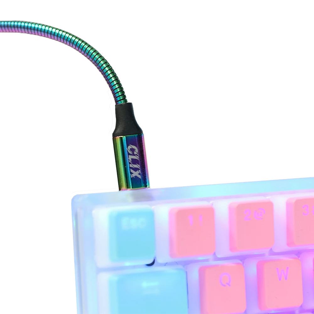 Matrix Keyboards Clix x Matrix Official Keyboard Clix 1.5 Transparent Case Blue Inside