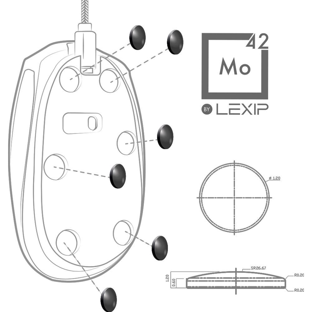 Lexip Mo42 Ceramic Glide Feet
