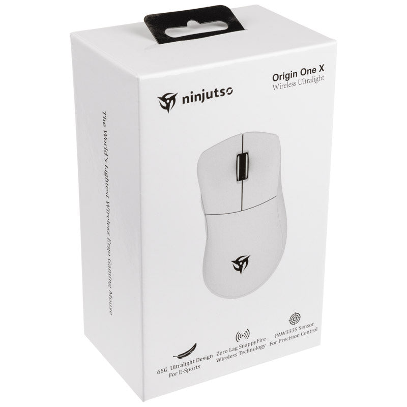 Ninjutso Origin One X Wireless Ultralight Gaming Mouse White