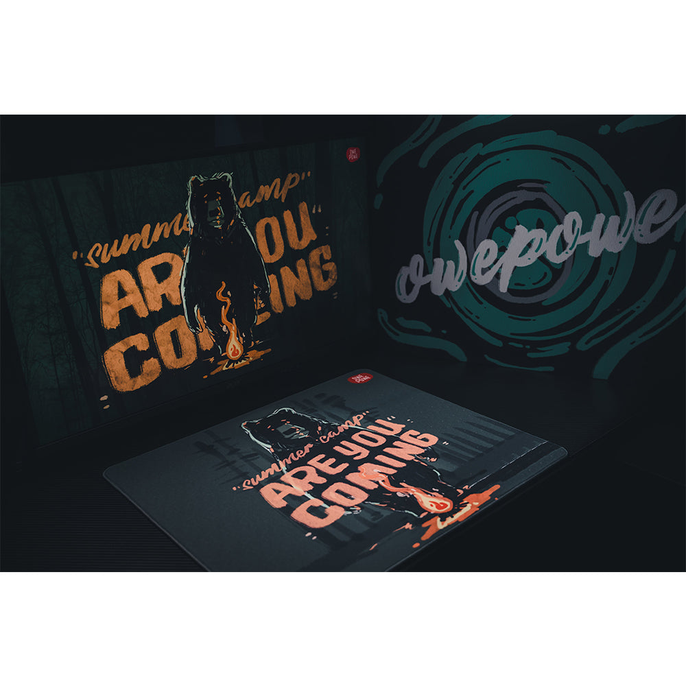 Owepowe Beasts Series Gaming Mousepad Summer Camp Bear [Cannot be shipped with other products]