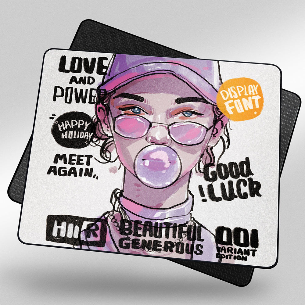 Owepowe WGR Series Gaming Mousepad Rapper Girl [Cannot be shipped with other products]