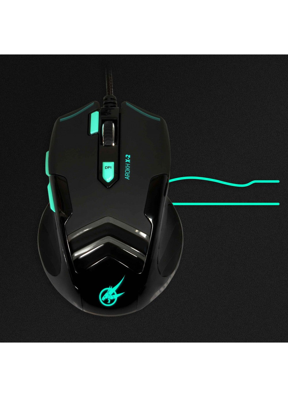 GAMING MOUSE AROKH X-2 - 7 BUTTONS 3500 DPI - GN