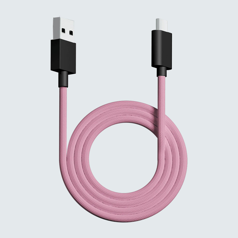 Pwnage USB Type C Paracord Cable - Pink