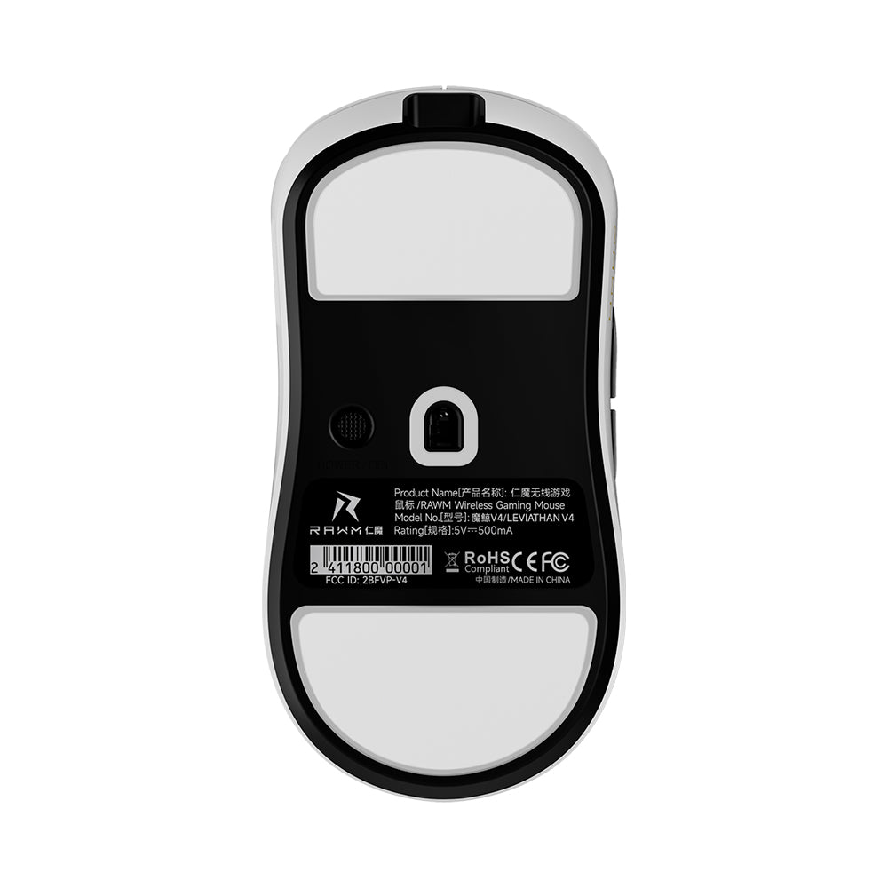 RAWM LEVIATHAN V4 Dual 8K Lightweight Wireless Gaming Mouse White