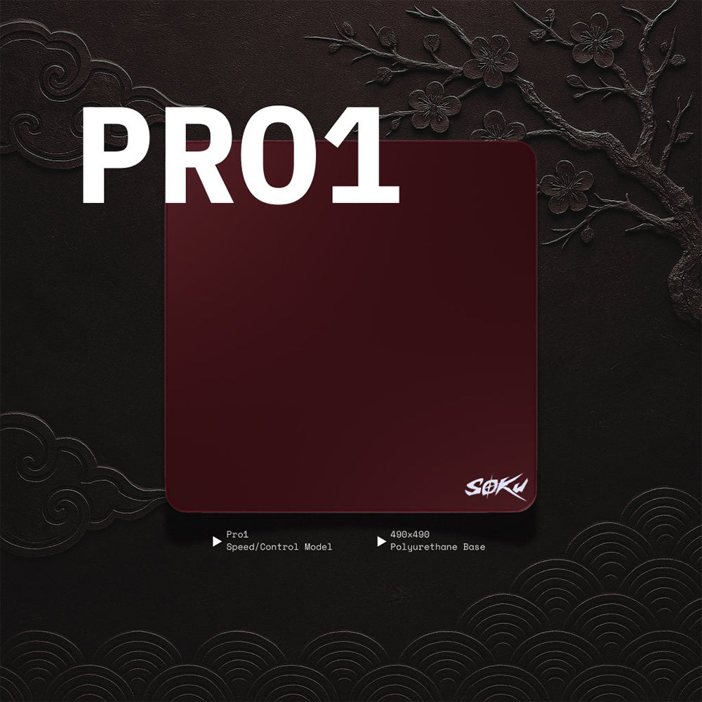 SOKU Pro1 Mousepad Burgundy Red SPEED (Cannot be bundled with other products)