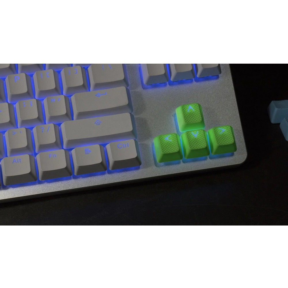 Tai-Hao Rubber Gaming Backlit Keycaps-18 keys/8 keys Neon Green