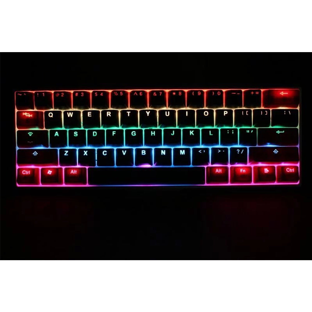 Tai-Hao Black / Red PBT Double shot Backlit keycap set
