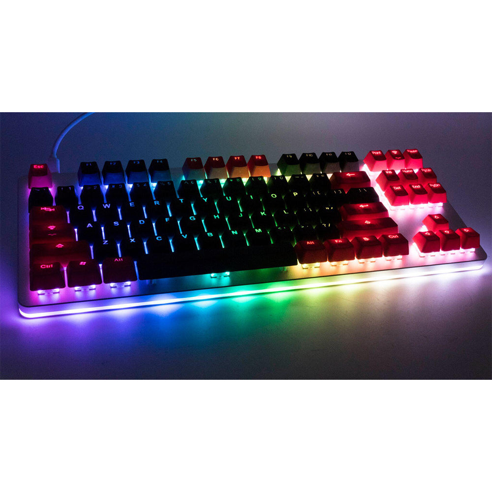 Tai-Hao Black / Red PBT Double shot Backlit keycap set