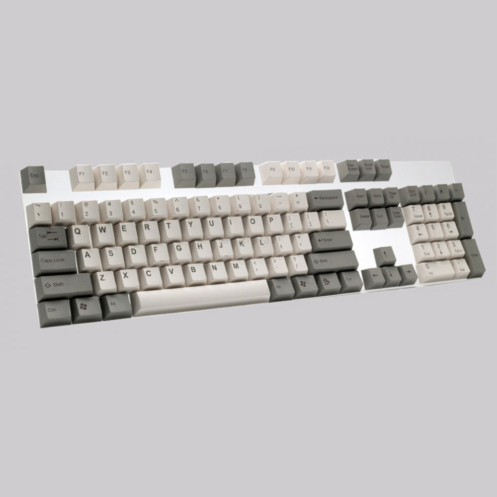 Tai-Hao Grey / White Cubic ABS Double shot keycap Set