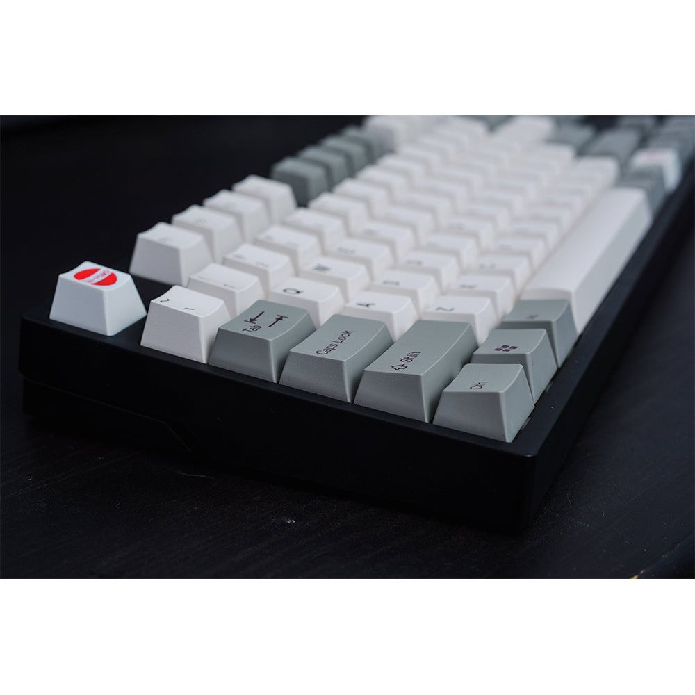 Tai-Hao Grey / White Cubic ABS Double shot keycap Set
