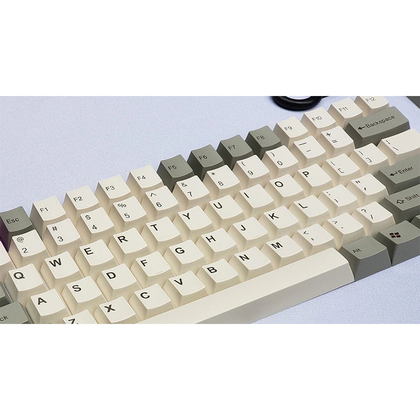 Tai-Hao Grey / White Cubic ABS Double shot keycap Set