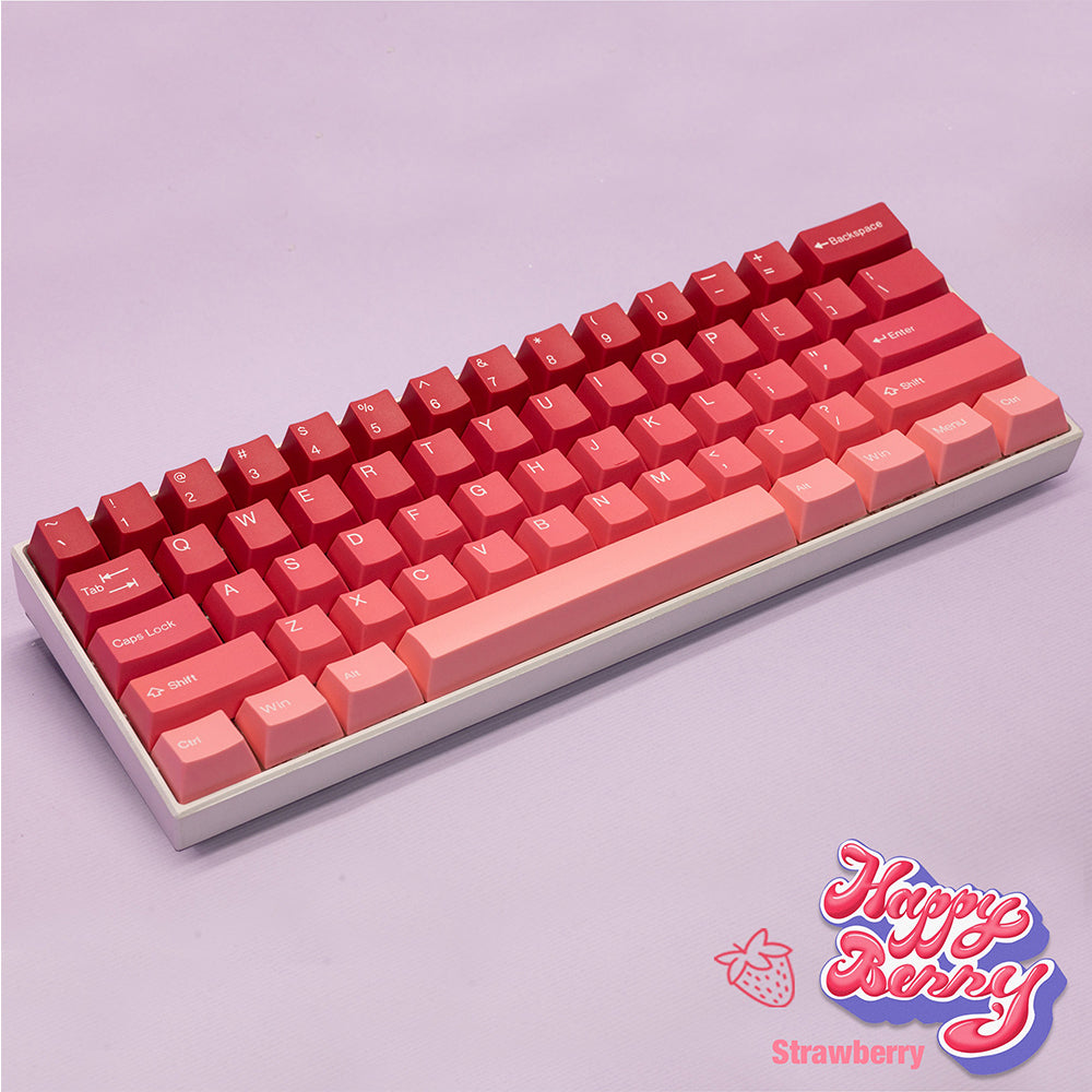 Tai-Hao Cubic ABS Type Double shot Keyset Happy Berry - Blueberry &amp; Strawberry