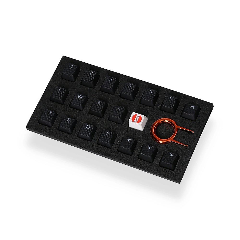 Tai-Hao Rubber Gaming Backlit Keycaps-18 keys/8 keys Black