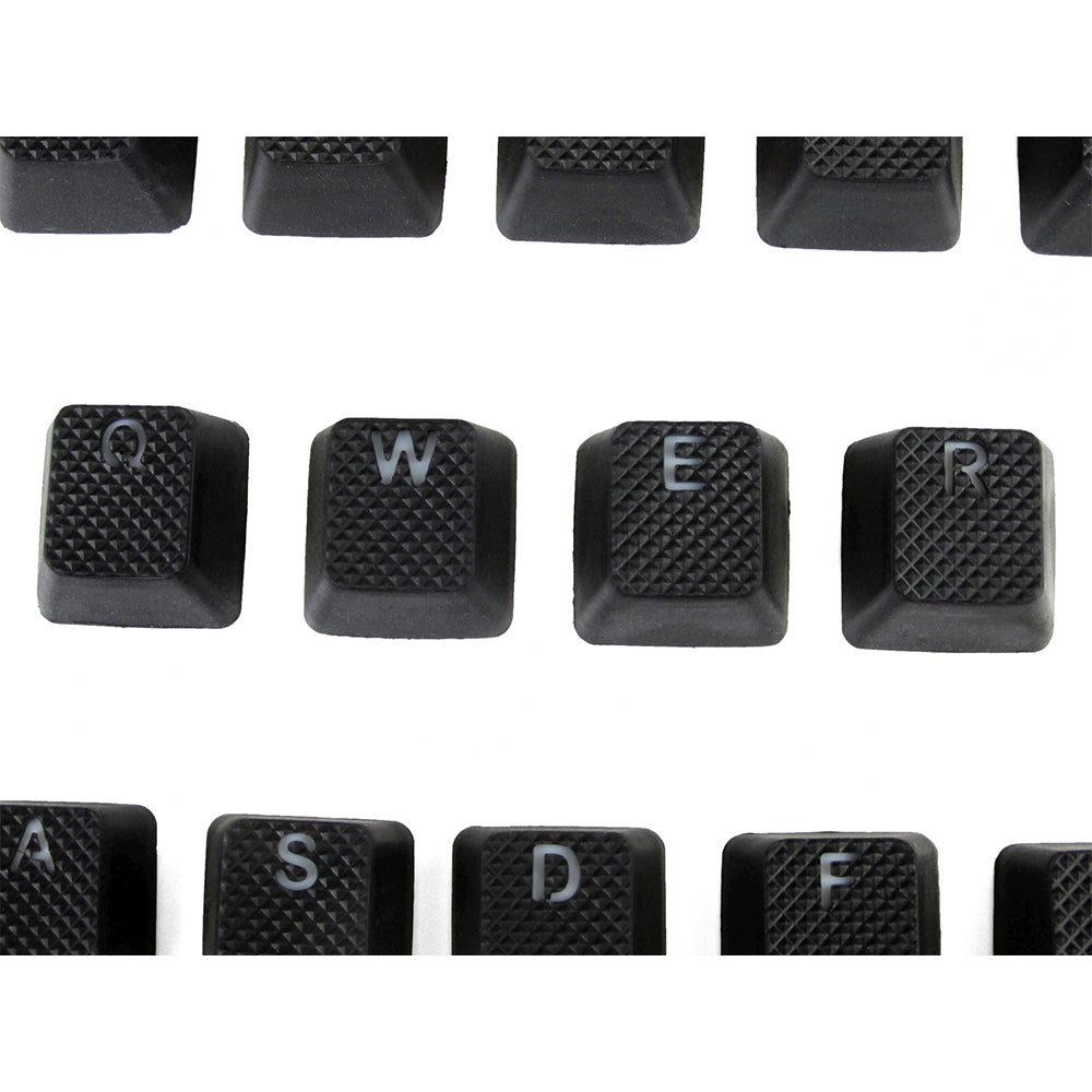 Tai-Hao Rubber Gaming Backlit Keycaps-18 keys/8 keys Black