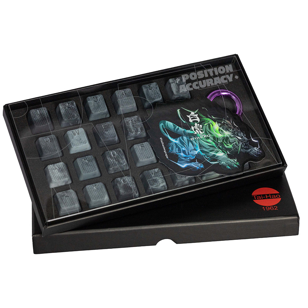 Tai-Hao Rubberized Gaming Keycap Mark II - 23keys BYAKKO (Marble)