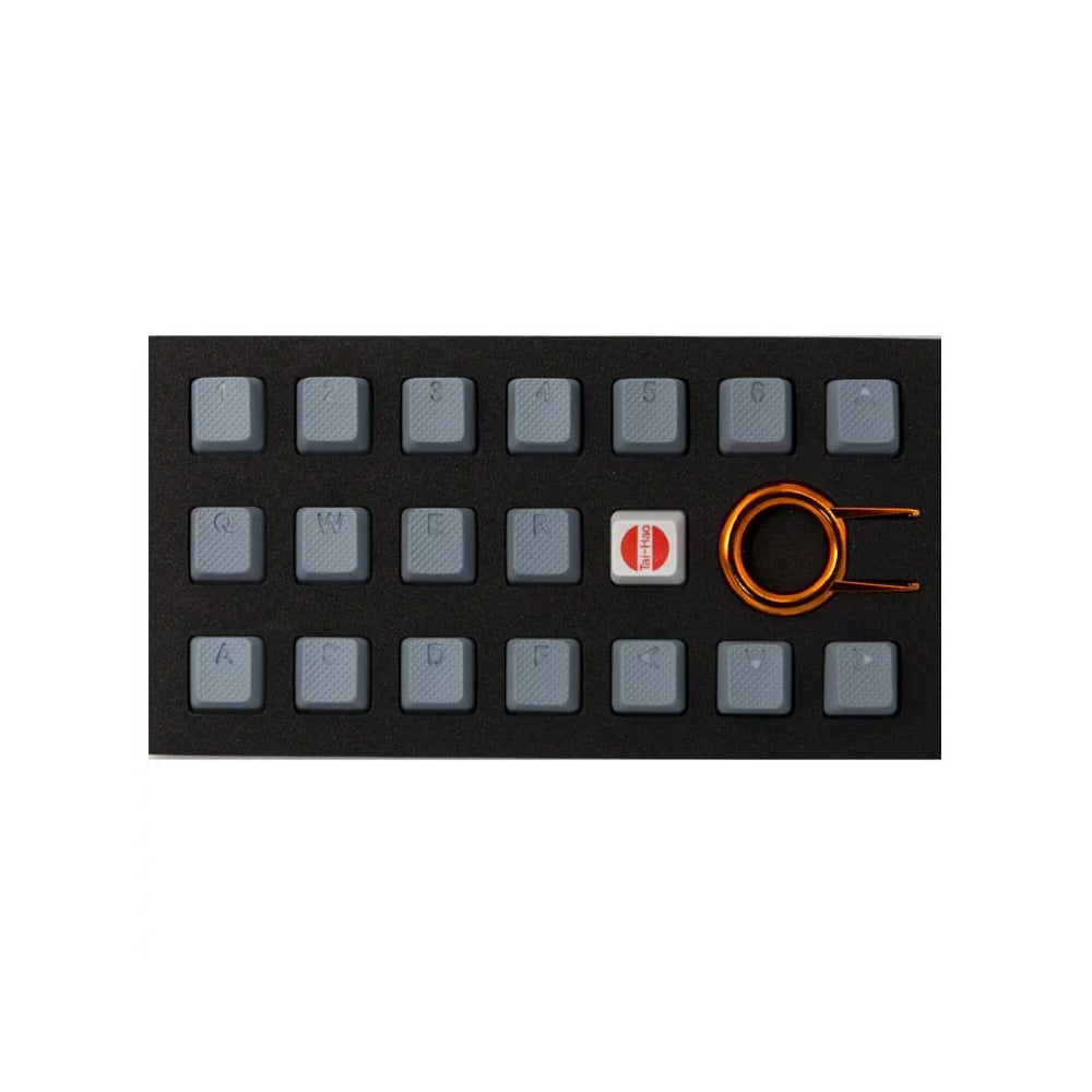 Tai-Hao Rubber Gaming Backlit Keycaps-18 keys/8 keys Gray