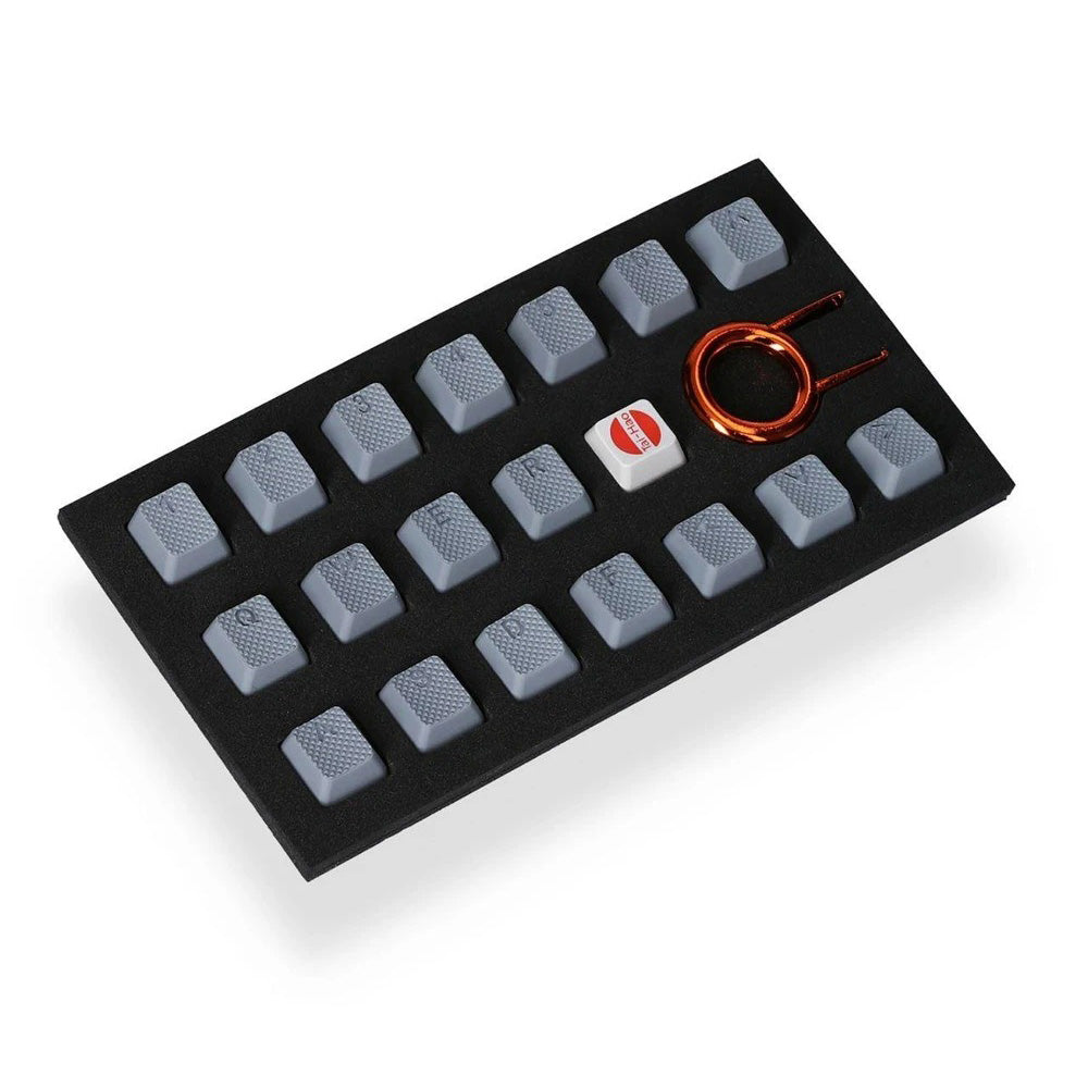 Tai-Hao Rubber Gaming Backlit Keycaps-18 keys/8 keys Gray