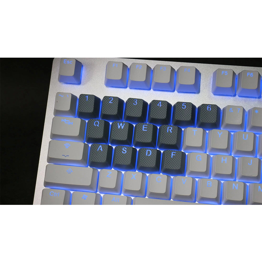 Tai-Hao Rubber Gaming Backlit Keycaps-18 keys/8 keys Gray