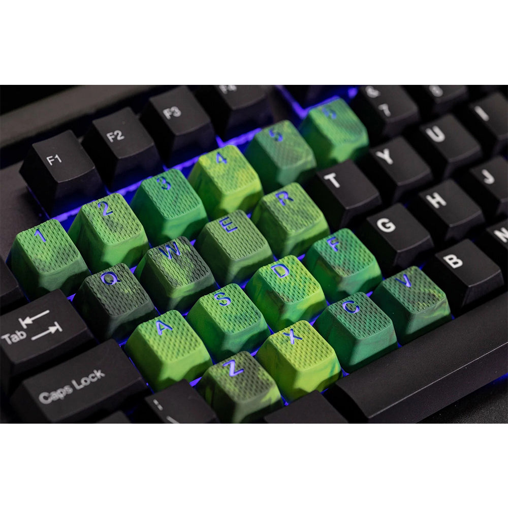 Tai-Hao Rubberized Gaming Keycap Mark II - 23keys Green Camo