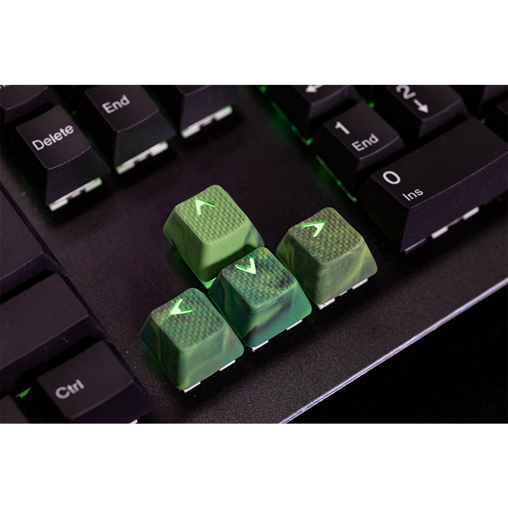 Tai-Hao Rubberized Gaming Keycap Mark II - 23keys Green Camo