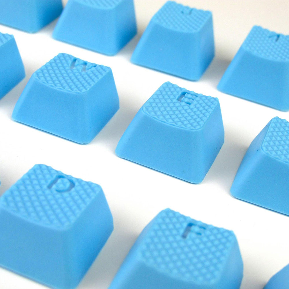 Tai-Hao Rubber Gaming Backlit Keycaps-18 keys/8 keys Neon blue