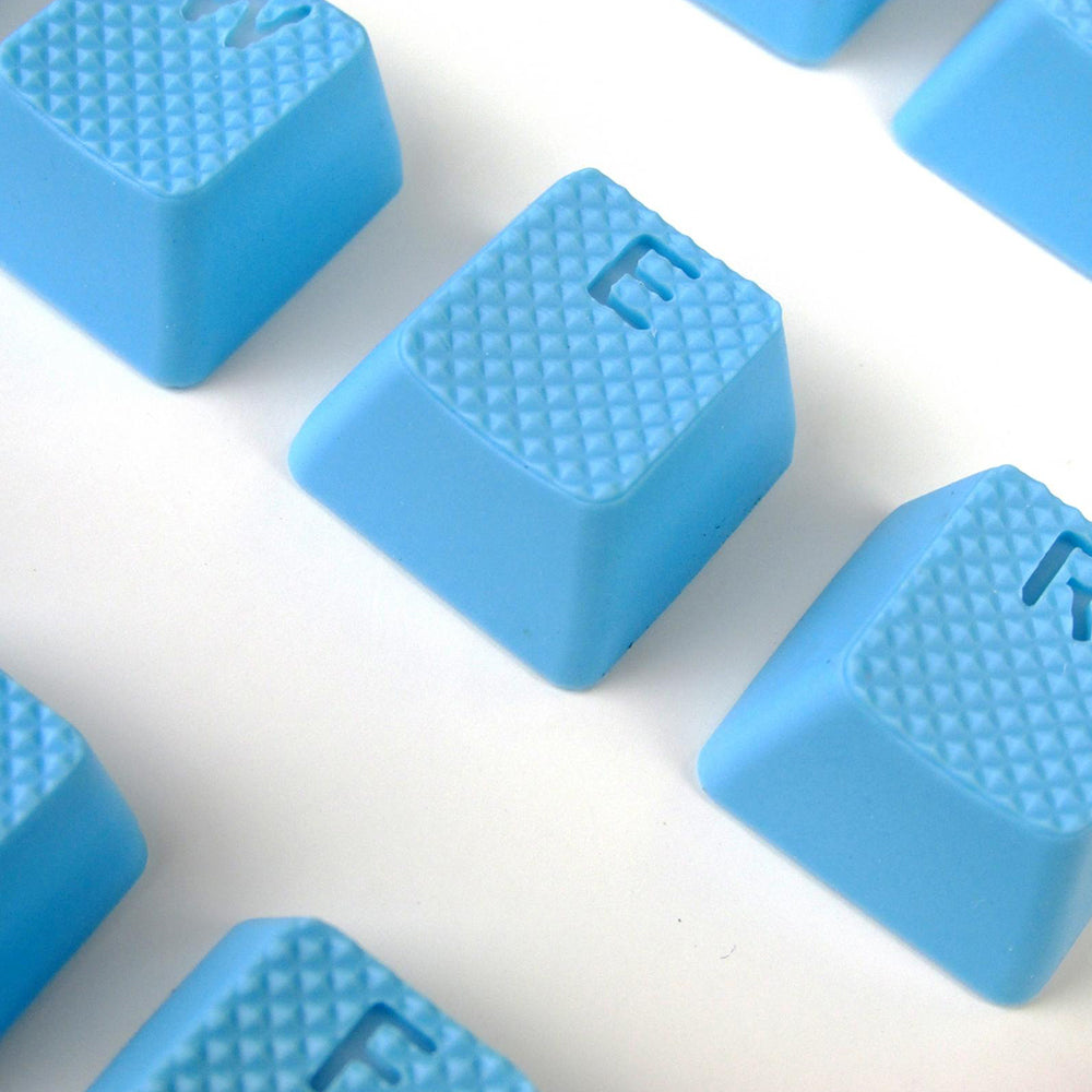 Tai-Hao Rubber Gaming Backlit Keycaps-18 keys/8 keys Neon blue