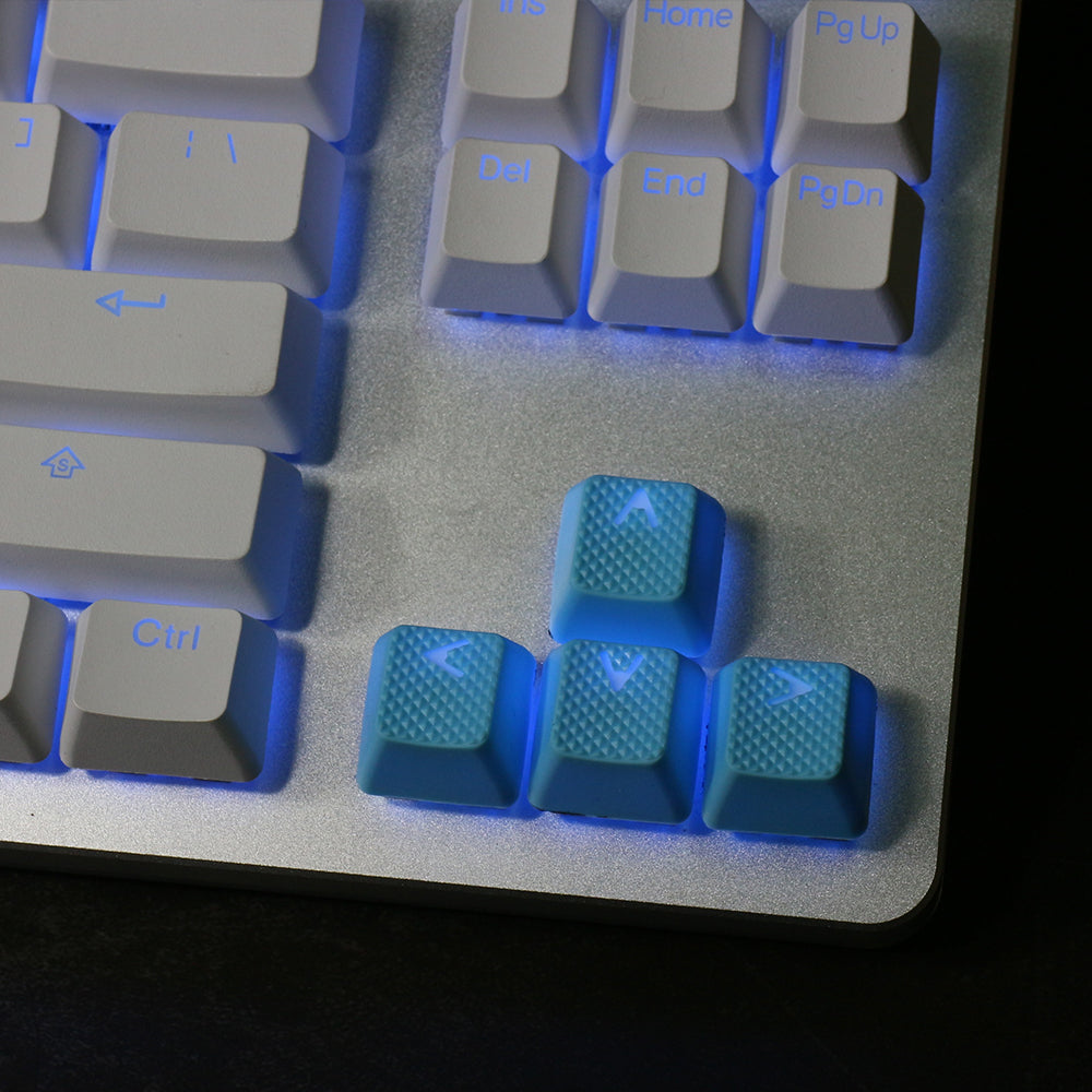Tai-Hao Rubber Gaming Backlit Keycaps-18 keys/8 keys Neon blue
