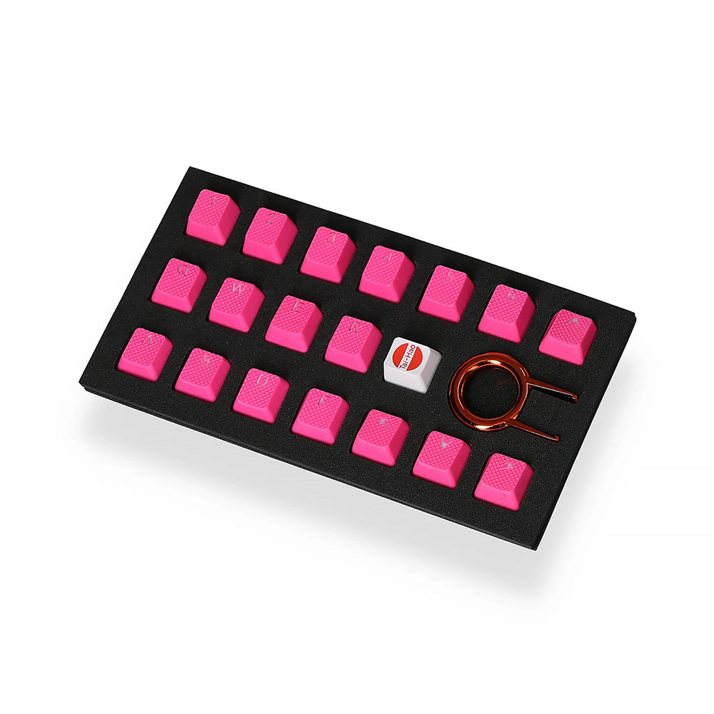 Tai-Hao Rubber Gaming Backlit Keycaps-18 keys/8 keys Neon Pink