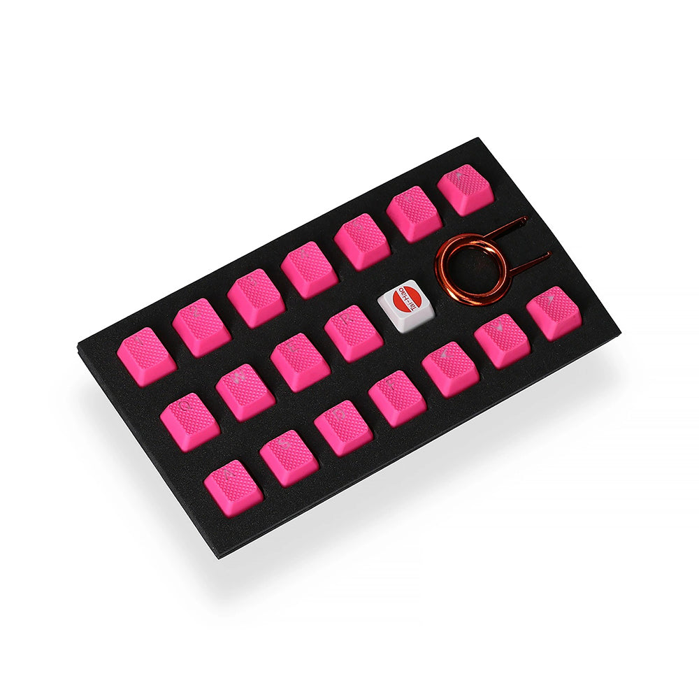 Tai-Hao Rubber Gaming Backlit Keycaps-18 keys/8 keys Neon Pink