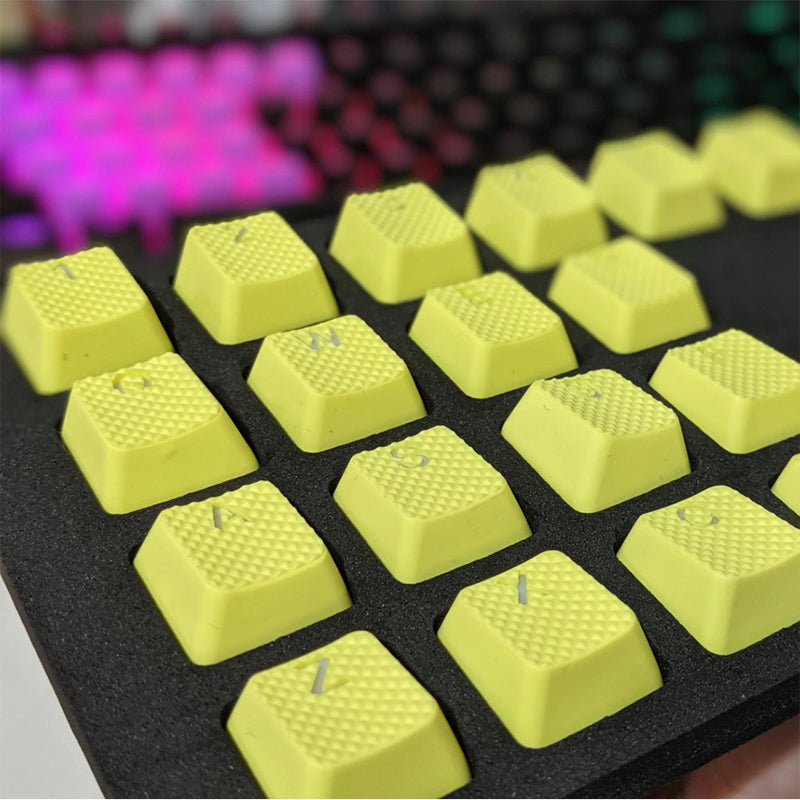 Tai-Hao Rubber Gaming Backlit Keycaps- 22 keys Neon Zinc Yellow