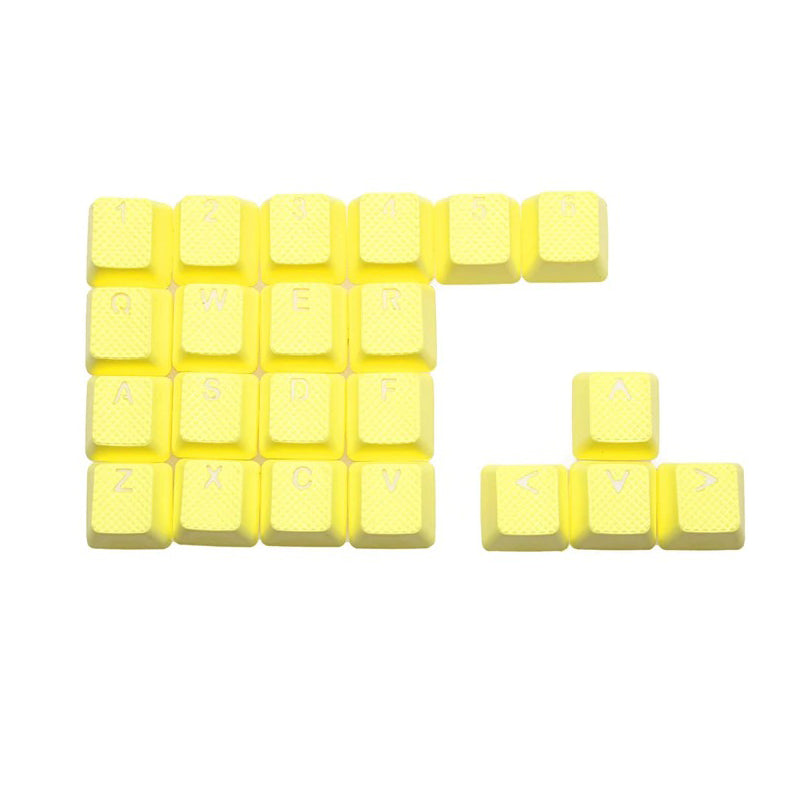 Tai-Hao Rubber Gaming Backlit Keycaps- 22 keys Neon Zinc Yellow