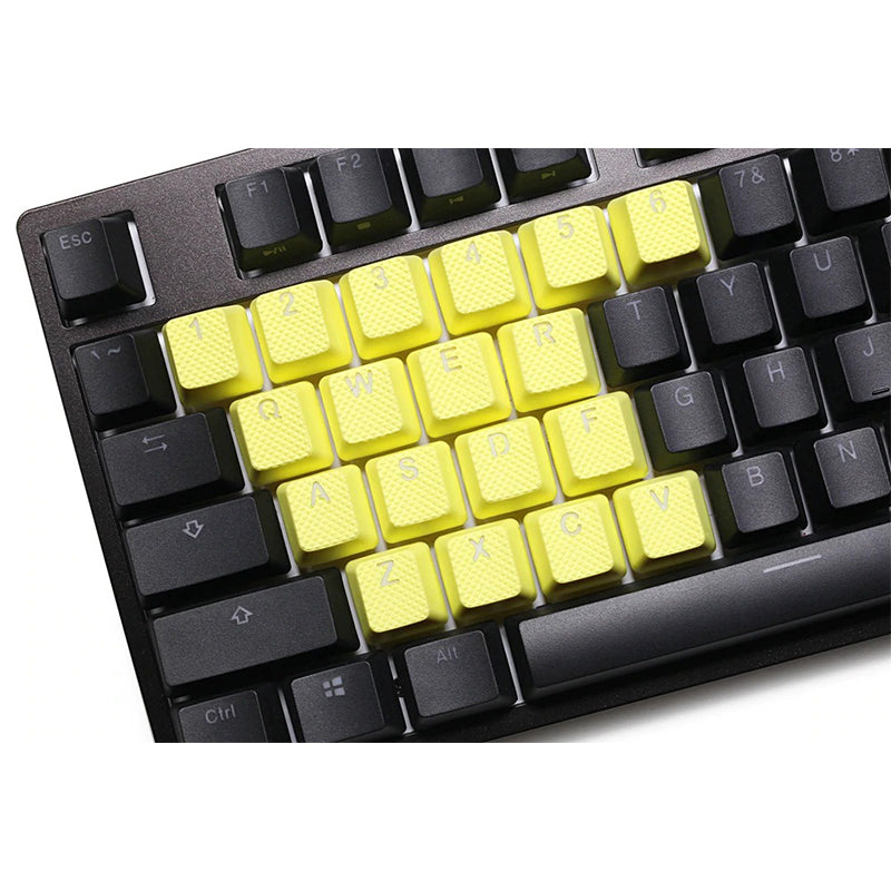Tai-Hao Rubber Gaming Backlit Keycaps- 22 keys Neon Zinc Yellow