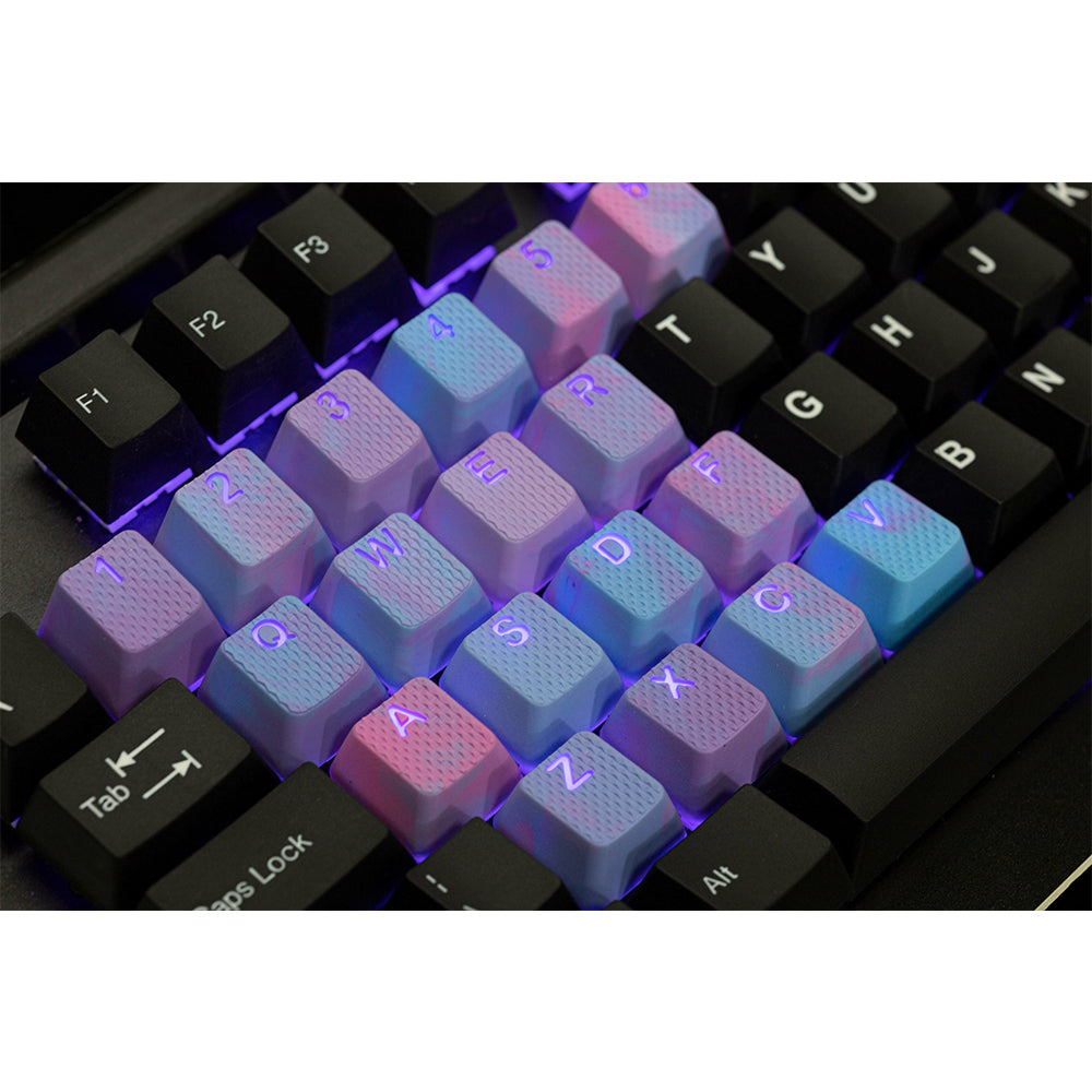 Tai-Hao Rubberized Gaming Keycap Mark II - 23keys Pink &amp; Blue Camo