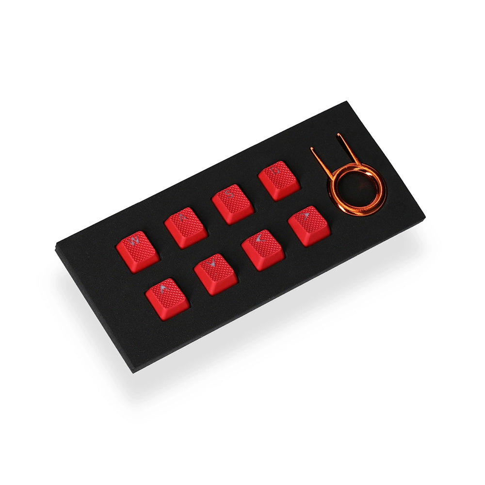 Tai-Hao Rubber Gaming Backlit Keycaps-18 keys/8 keys Red
