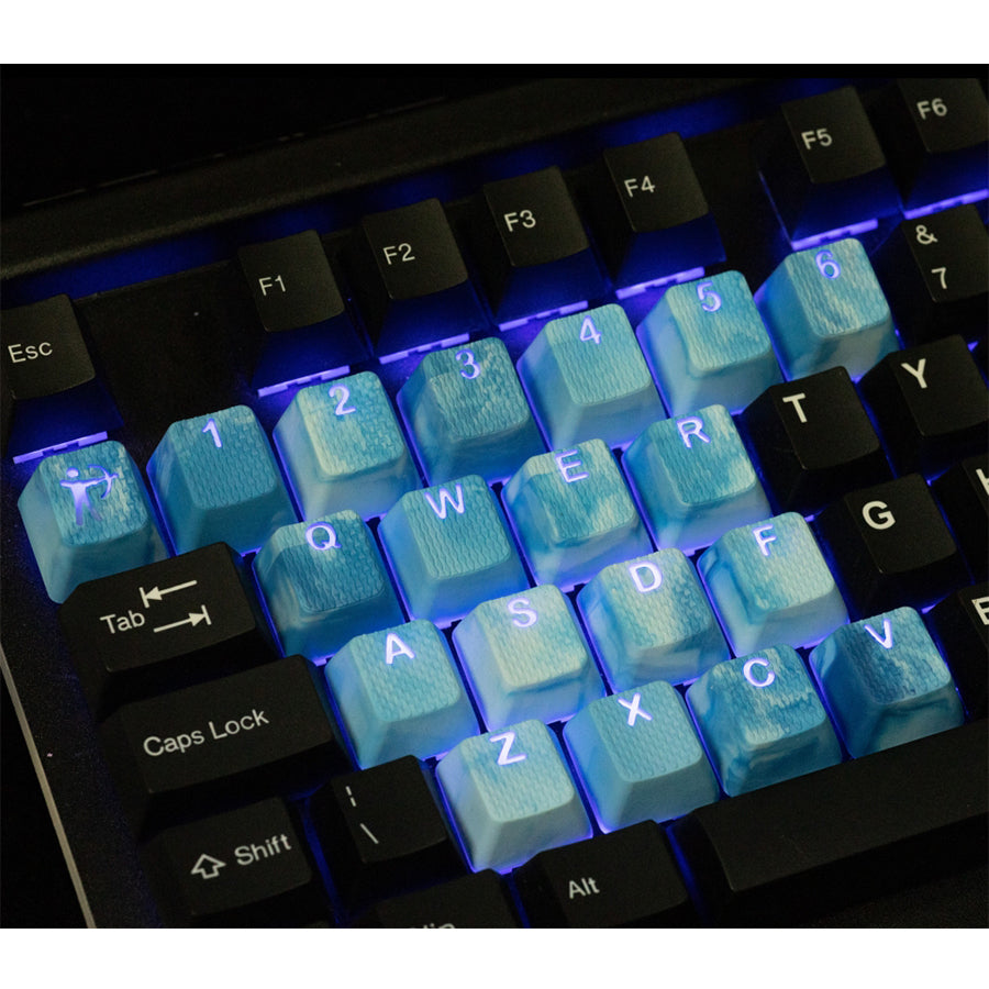 Tai-Hao Rubberized Gaming Keycap Mark II - 23keys SEIRYU (Apatite)