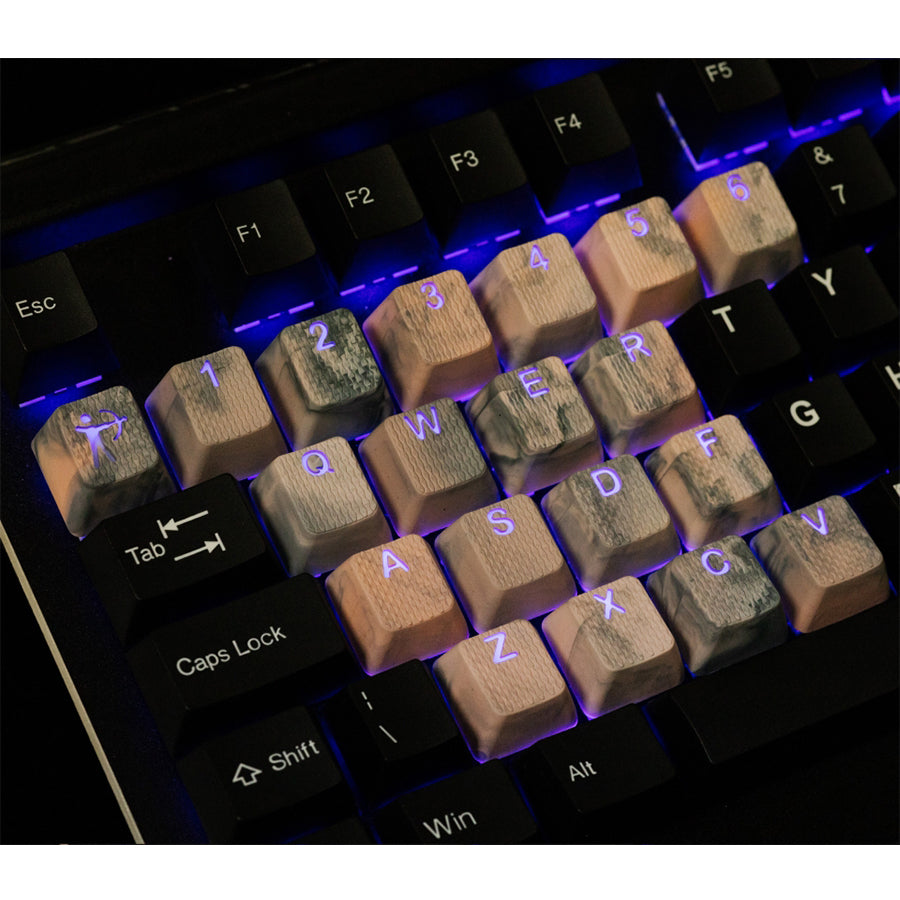 Tai-Hao Rubberized Gaming Keycap Mark II - 23keys SUZAKU (Rhodonite)
