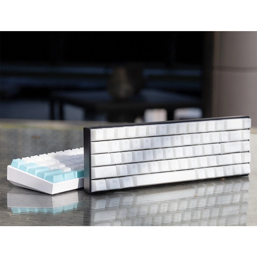 Tai-Hao Translucent Cubic Profile ABS backlit keycap set NATA DE COCO White