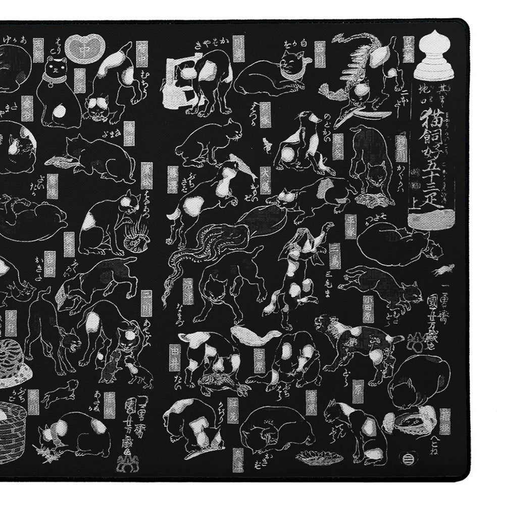 The mousepad company Mousepad DuraGlyde Artist Series Cats by Kuniyoshi (Night)