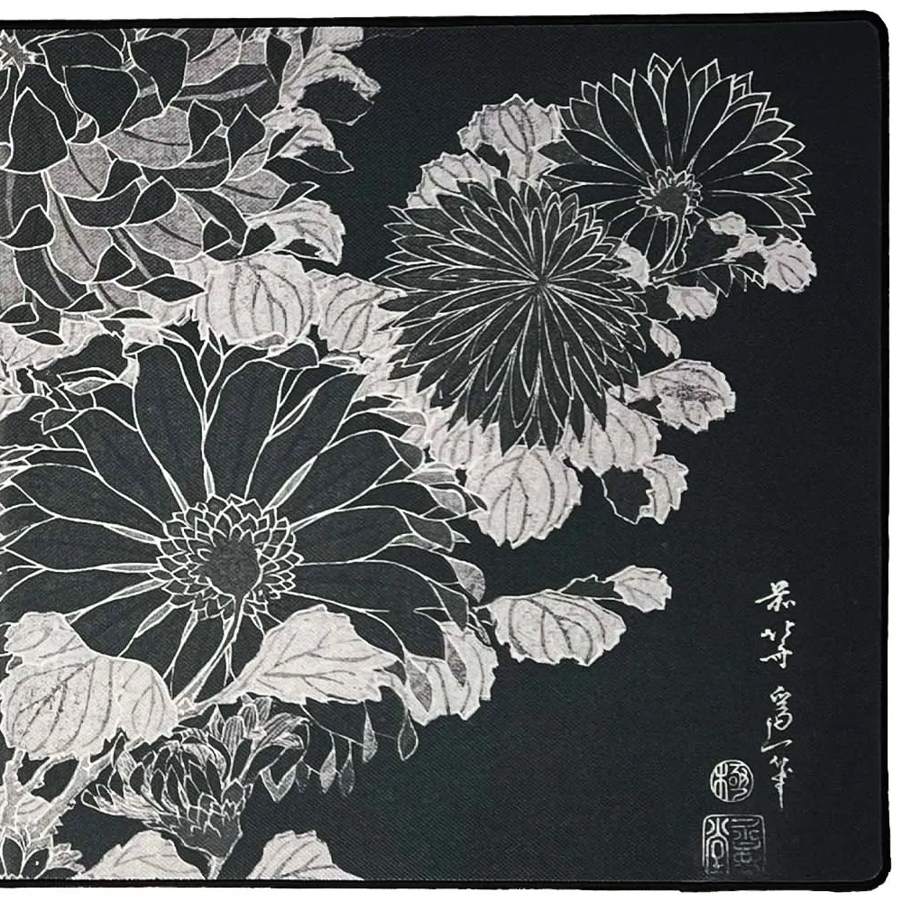 The mousepad company Mousepad DuraGlyde Artist Series Chrysanthemums and Bee by Hokusai