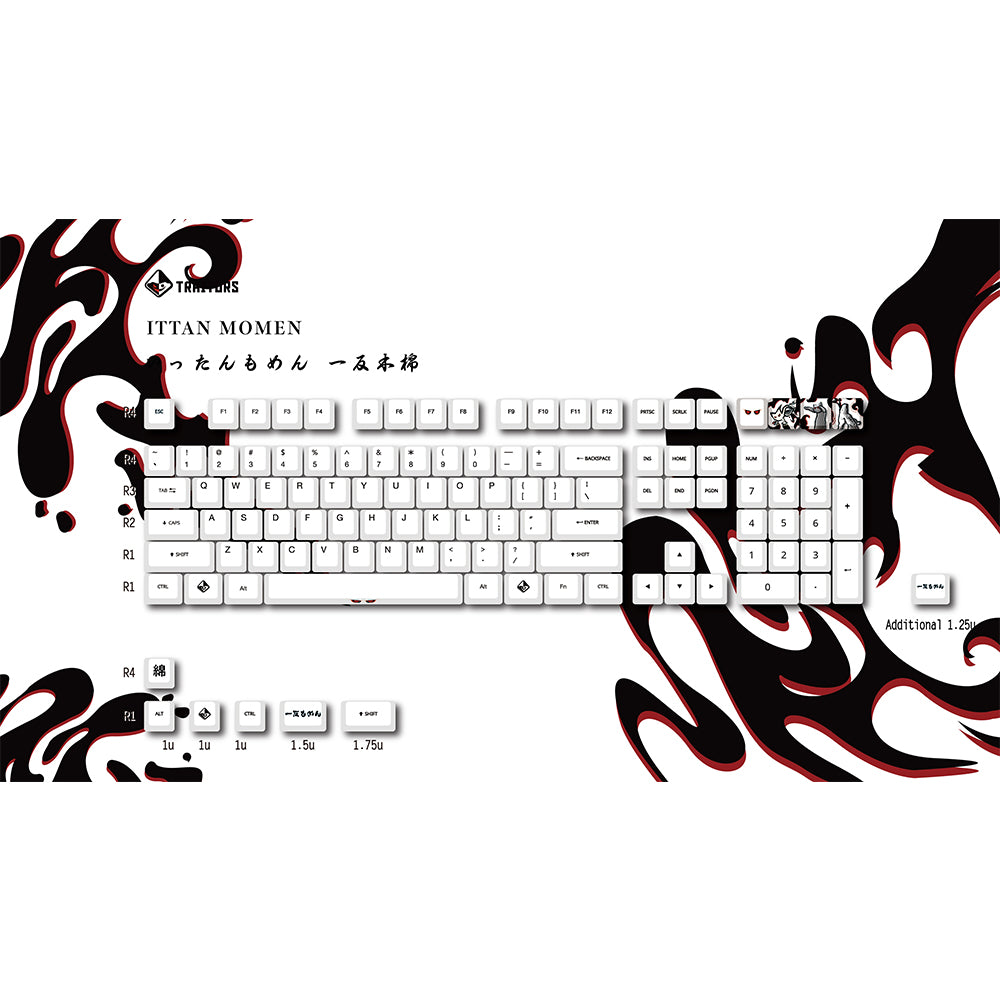 Traitors Ittan Momen 115 key Dye Sub PBT Keycap Set