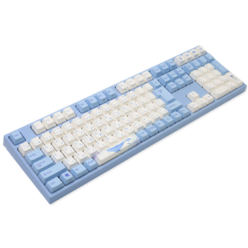 VARMILO 水彩風デザイン 日本語配列キーボード 本体 Varmilo(アミロ) Sea Melody 海の音色 113キー 日本語配列キーボード
