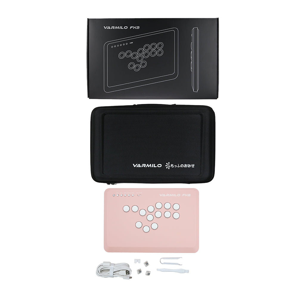 VARMILO FK2 Pink Leverless Arcade Controller for Fighting Games