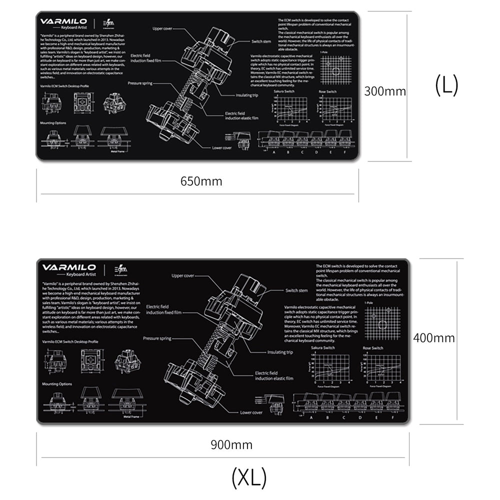 Varmilo EC Mechanical Switch Mousepad XL