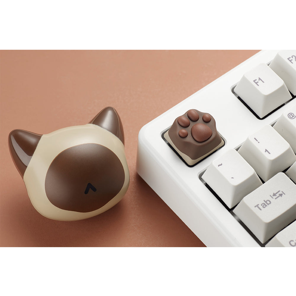 ZOMO PLUS ABS Kitty Paw Keycap Siamese Cat for Cherry MX Switches