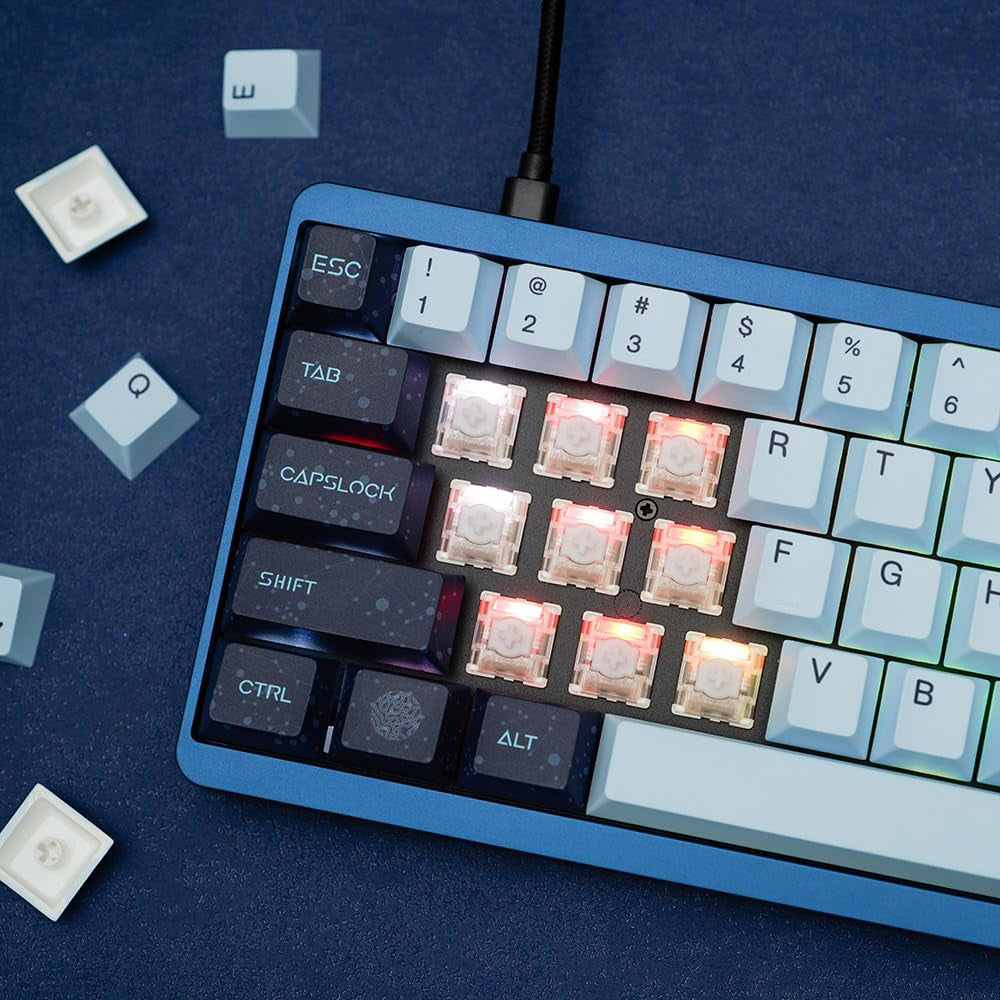 Varmilo Muse 65 Magnet Switch Wired Hot-Swap RGB 67 Keys Metal Gaming Mechanical Keyboard Aurora