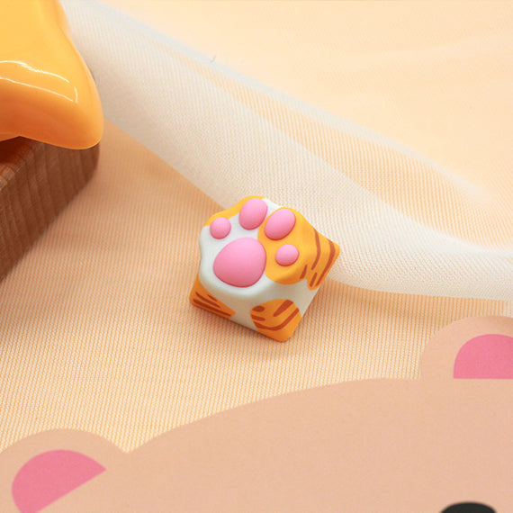 ZOMO PLUS ABS Kitty Paw Keycap Orange Cat for Cherry MX Switches