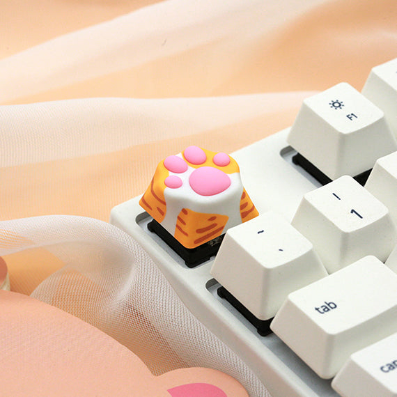 ZOMO PLUS ABS Kitty Paw Keycap Orange Cat for Cherry MX Switches