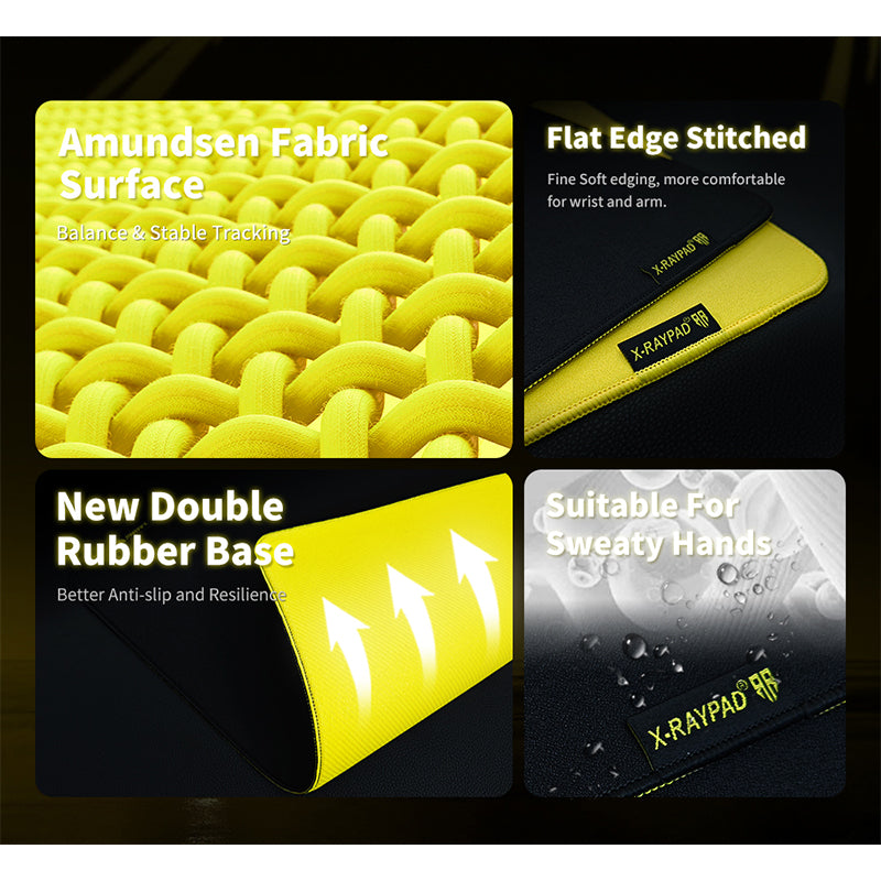 X-raypad Aqua Control Plus V2 Gaming Mouse Pads YellowBee
