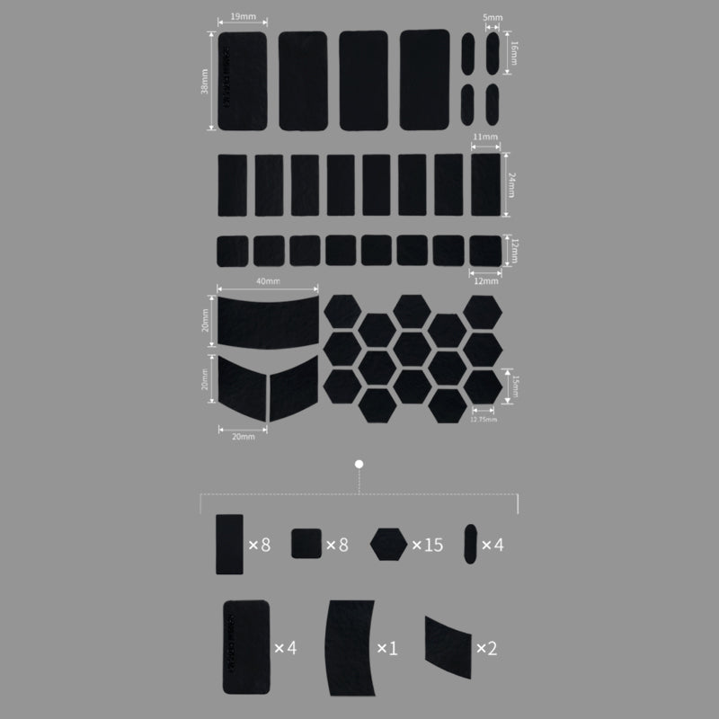 X-raypad Cicada Wings V2 Slicks Universal Pre-cut Grip Tape WHITE Kitty