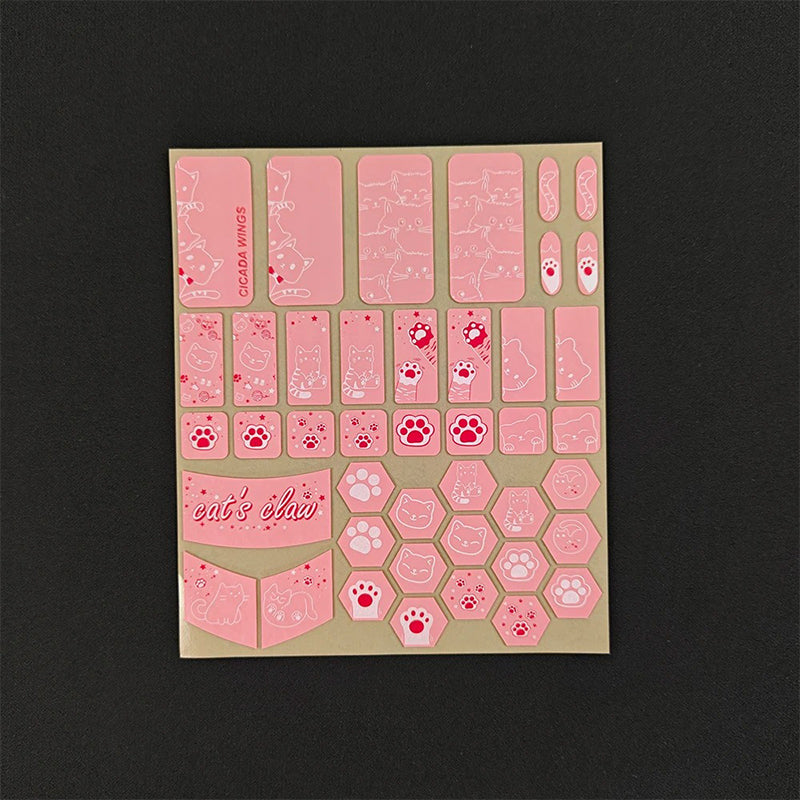X-raypad Cicada Wings V2 Slicks Universal Pre-cut Grip Tape PINK Kitty